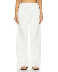 Enza Costa - Pleated Wide Leg Pant - Lyst