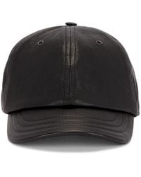 Saint Laurent - Leather Cap With Small Visor - Lyst