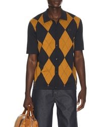 Fred Perry - Argyle Button Knitted Shirt - Lyst
