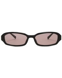 Saint Laurent - Sl Logo Erin Rectangular Sunglasses - Lyst