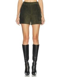 AEXAE - Lamb Leather Suede Short - Lyst