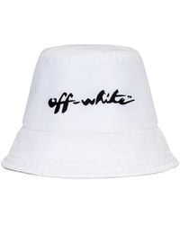 Caps & Mützen Off-White c/o Virgil Abloh Fischerhut Aus Shell in Schwarz Damen Accessoires Hüte 