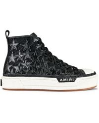 Amiri Canvas Stars Court Low Top Sneakers in Black & White (Black) for ...
