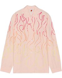 Sky High Farm - Flame Embroidered Shirt - Lyst