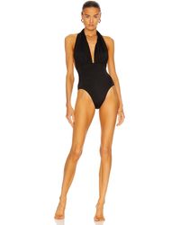 Norma Kamali - Halter Low Back One Piece Swimsuit - Lyst