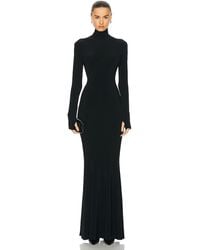 Norma Kamali - Long Sleeve Turtle Fishtail Gown - Lyst
