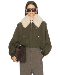 Givenchy - Shearling Collar Bomber Jacket - Lyst