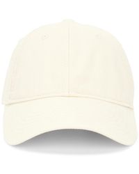 Totême - Leather Trim Cotton Cap - Lyst