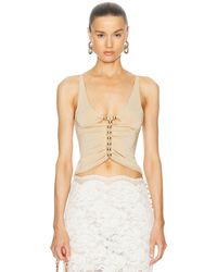 Rabanne - Laser Cut Out Bead Tank Top - Lyst