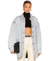 Alexander Wang Mid Length Quilted Shirt Coat - Multicolour