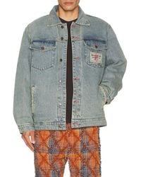 Pleasures - Park Insulated Denim Jacket - Lyst