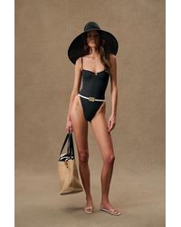 SAME - For Fwrd Belted One Piece Swimsuit - Lyst
