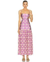 Adriana Degreas - Exotic Coral Cut Out Long Dress - Lyst