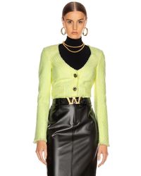 Alexander Wang Taillierter Tweed-Blazer - Gelb