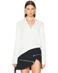 Courreges - Long Sleeve Cotton Polo Top - Lyst