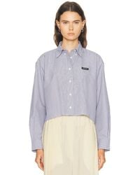Miu Miu - Cropped Button Up Top - Lyst