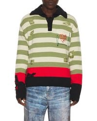 ANDERSSON BELL - Stripe Damaged Polo Sweater - Lyst