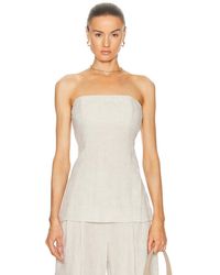 GRLFRND - Linen Strapless Tunic Top - Lyst