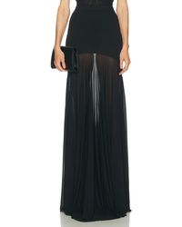 Atlein - Long Godet Skirt - Lyst