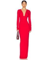 Helsa - Jersey Deep V Maxi Dress - Lyst