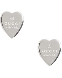 Gucci Trademark Heart-shaped Earrings - Metallic