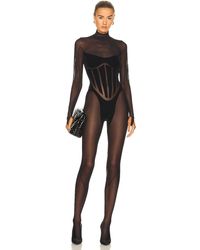 Wolford - X Mugler Flock Shaping Catsuit - Lyst