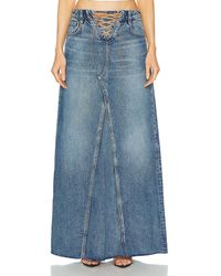GRLFRND - Indira Laced Maxi Skirt - Lyst