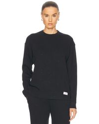 Alexander Wang - Crystal Hotfix Waffle Crew Neck Long Sleeve Top - Lyst