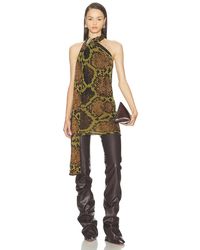 The Attico - Python Sleeveless Mini Dress - Lyst