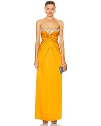 PATBO - Hand Beaded Strapless Gown - Lyst