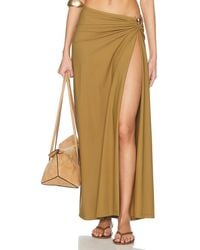 Christopher Esber Ruched Cadence Split in Black | Lyst
