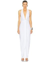 Norma Kamali - Tie Front Halter Gown - Lyst