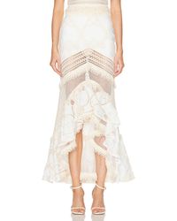 PATBO - Fluted Lace Maxi Skirt - Lyst