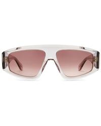 Alaïa - Lettering Logo Rectangular Sunglasses - Lyst