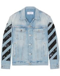 Off-White c/o Virgil Abloh - Fresco Diagonal Arrow Denim Jacket - Lyst