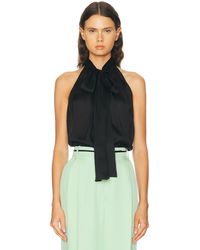 Tom Ford - Monogram Silk Chiffon Halterneck Lavalliere Top - Lyst