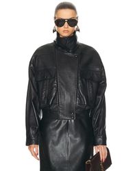 Saint Laurent - Leather Bomber Jacket - Lyst