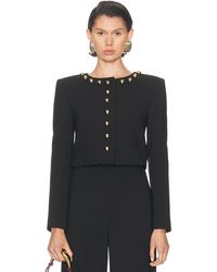 Carolina Herrera - Collarless Cropped Jacket - Lyst