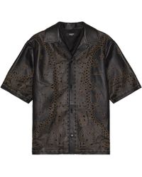 Amiri - Leather Bandana Shirt - Lyst