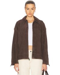 GRLFRND - Alek Suede Jacket - Lyst