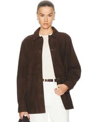 TOTEME - Soft Suede Overshirt - Lyst