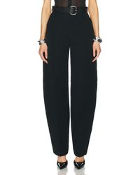 Alexander Wang - Hi-waisted Trouser With Leather Belted Waistband - Lyst