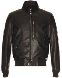 Leather Harrington Jackets for Men - Up to 60% off | Lyst
