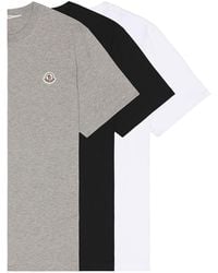 Moncler - Short Sleeve Tee 3 Pack - Lyst