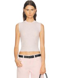 Helmut Lang - Linen Crew Tank Top - Lyst