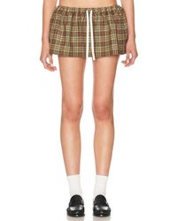 Miu Miu - Drawstring Waist Mini Skirt - Lyst