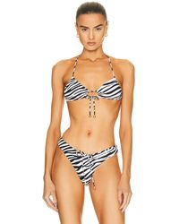 Monica Hansen - Wild Stripes Halter Bikini Top - Lyst