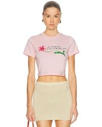 CASABLANCA - Cropped Baby Tee - Lyst