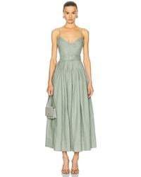 Nicholas - Mireille Belted Pintuck Midi Dress - Lyst