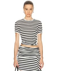 Christopher Esber - Stripe Knit Ruched Orbit Tee - Lyst